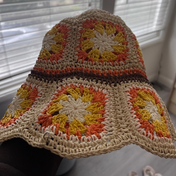 Colorful Crochet Steve Madden Bucket Hat - Picture 2 of 3